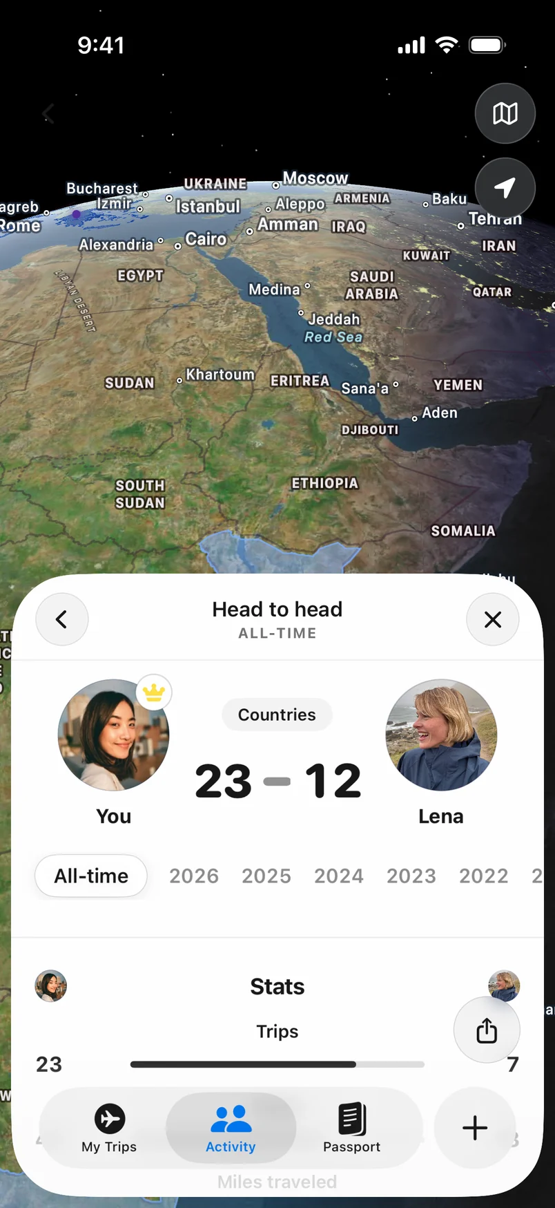 Head to head with Lena: 23 countries to 12